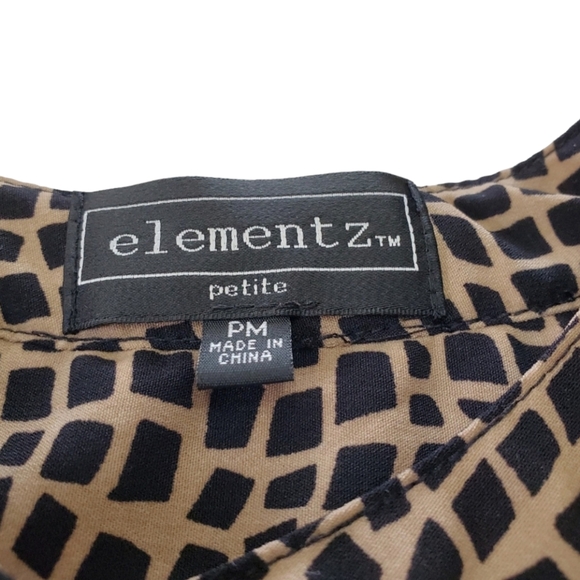 Elementz Button Down Blouse Sz M Petite - Picture 8 of 12